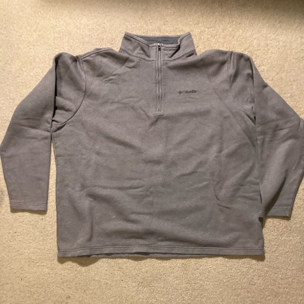 Columbia Sportswear Quarter Zip Fleece Jacket Gray Men’s Size 2XL